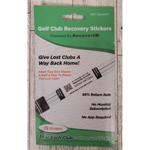 KeySmart RecoverID Golf Club Recovery Labels - 15 Pack‎ Return Your Lost Clubs